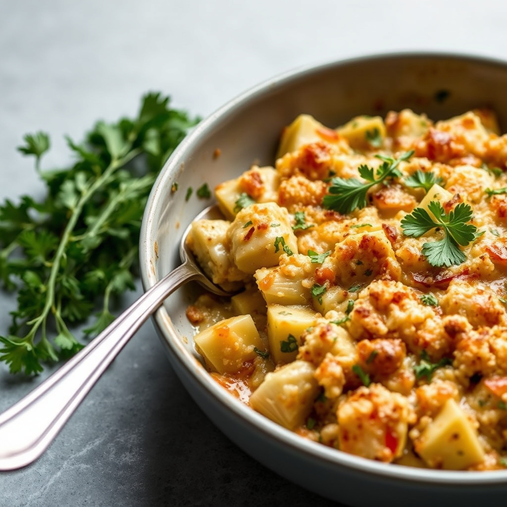 Parmesan-artisjokkgrateng