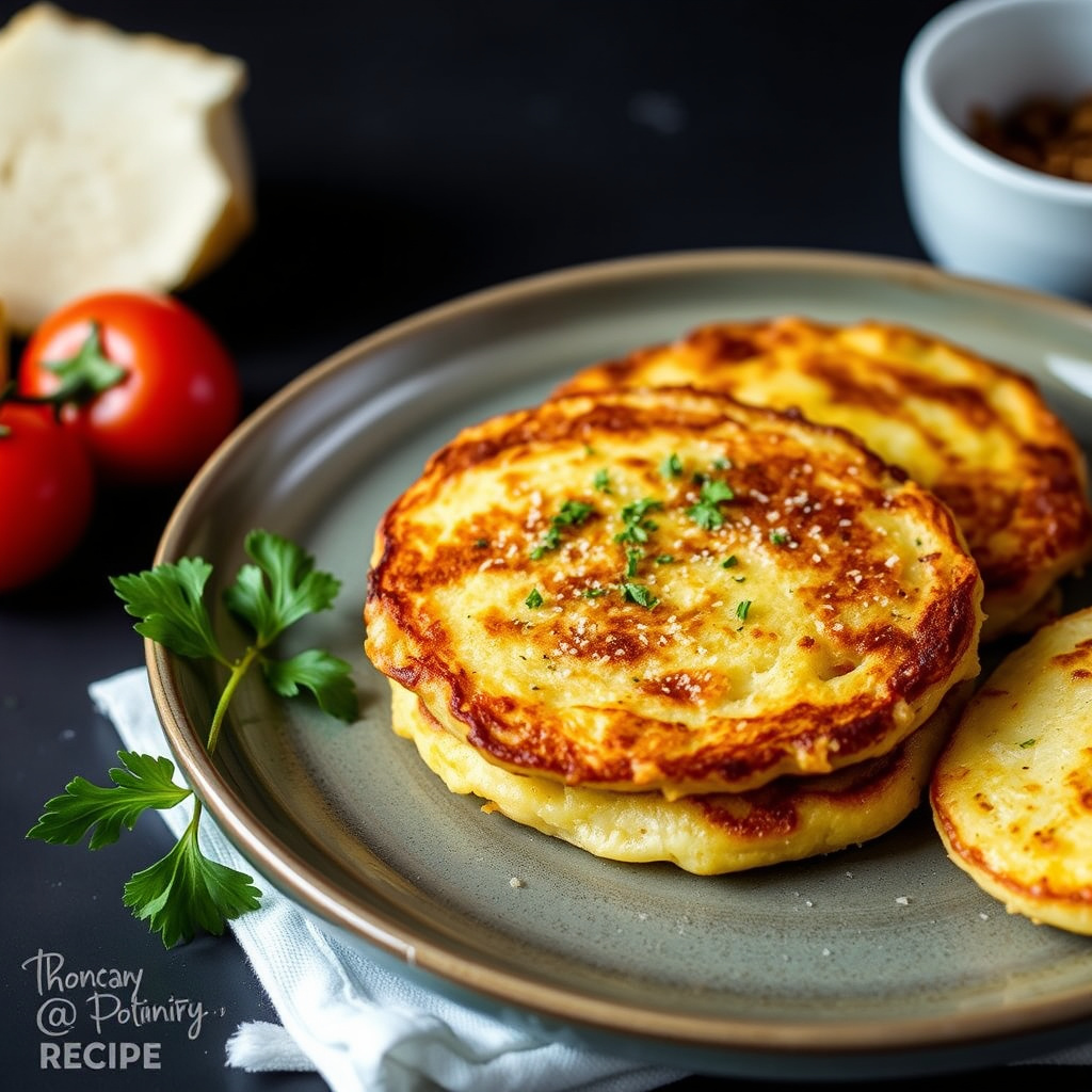 Parmesanpotetpannekake