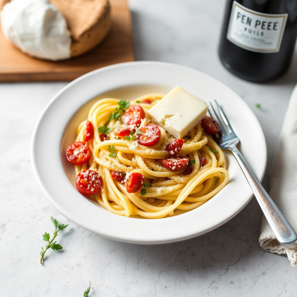 Pasta med Camembert-ost