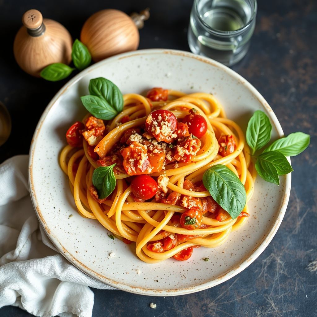 Pasta med røkte østers og fennikel
