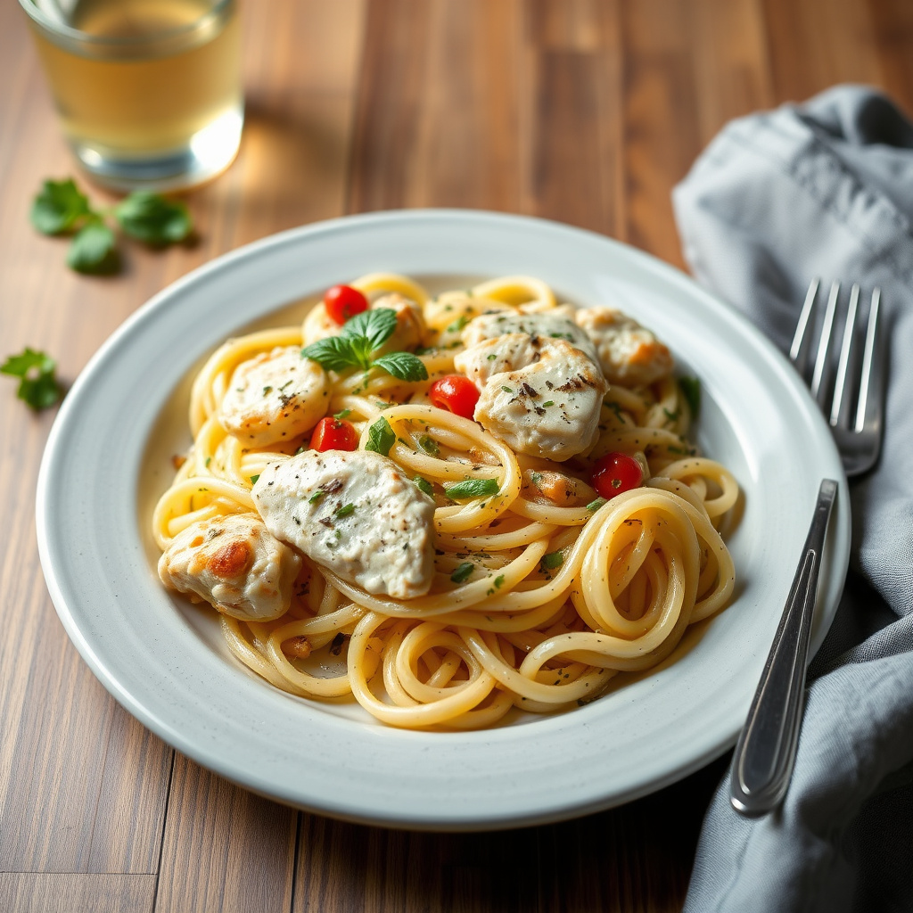 Pasta med kylling, risotto-stil