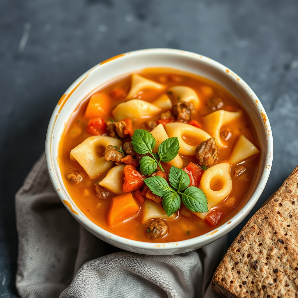 Pasta- og linsegryte