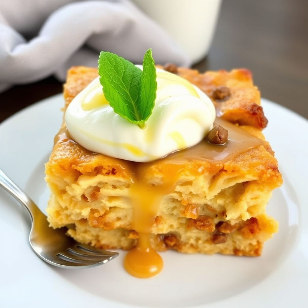 Peanøttsmør frokostbrødpudding