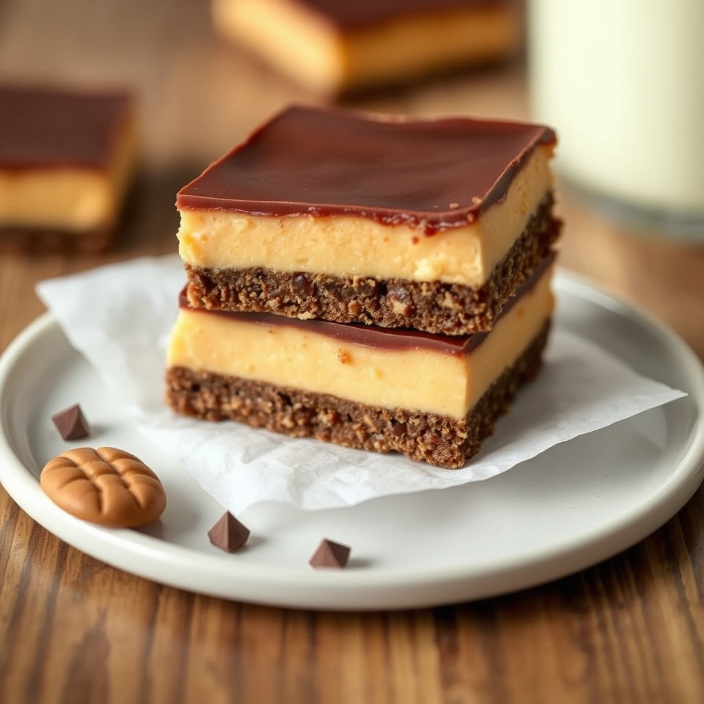 Peanøttsmør Nanaimo-kake (Canada)