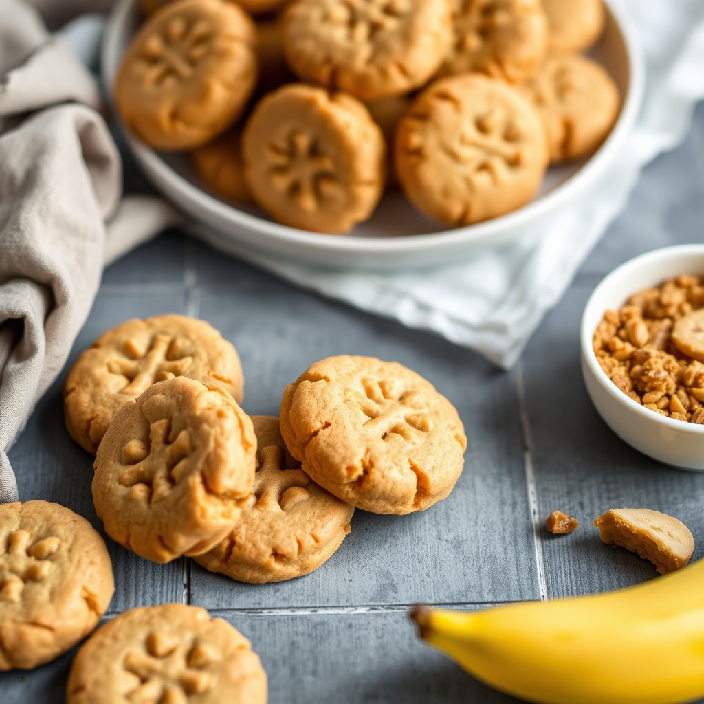 Peanøttsmør- og bananhundekjeks