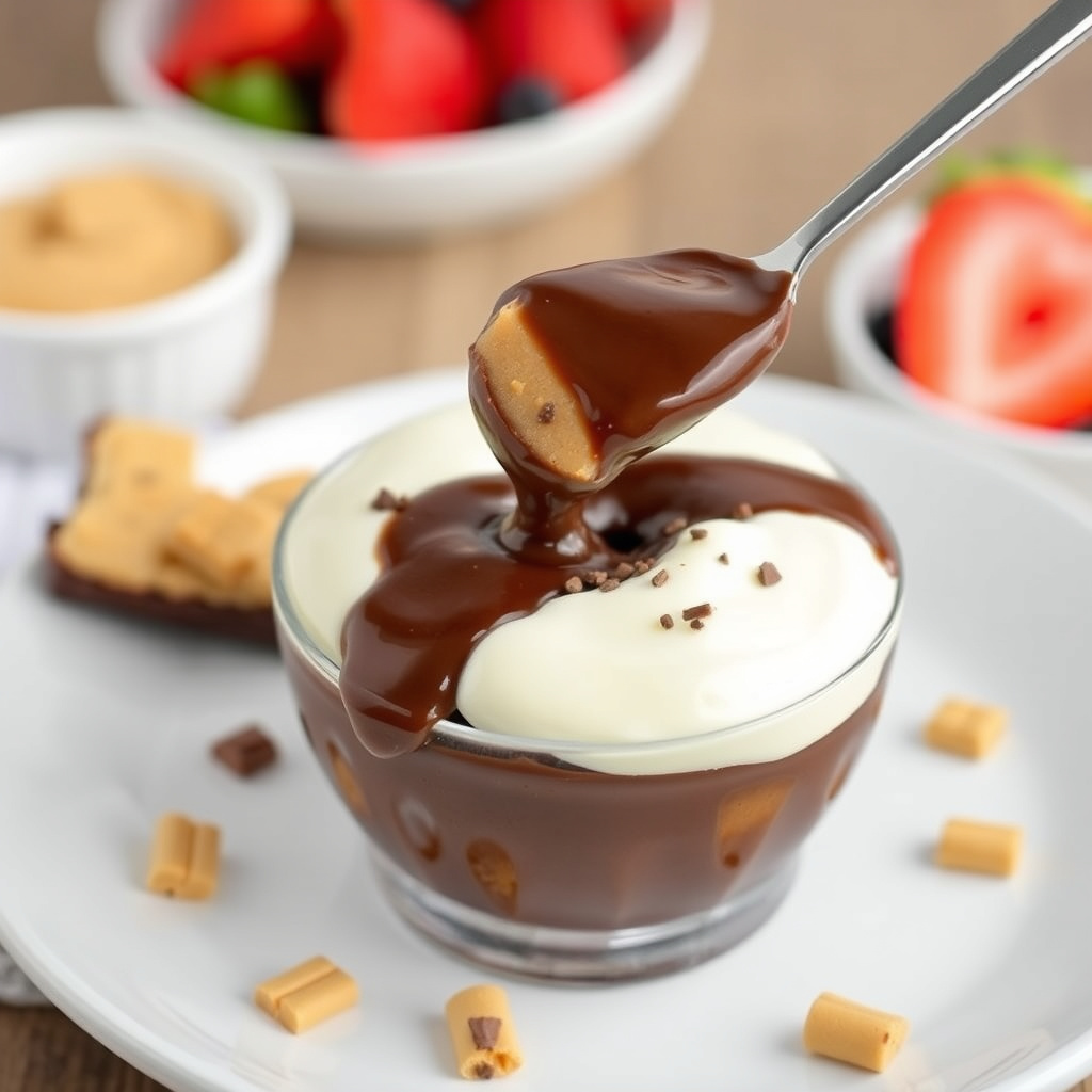 Peanøttsmør- og sjokoladefondue