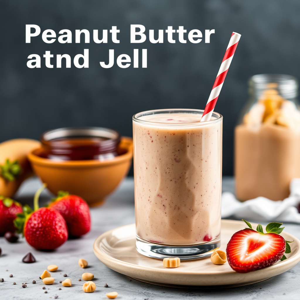 Peanøttsmør- og syltetøysmoothie