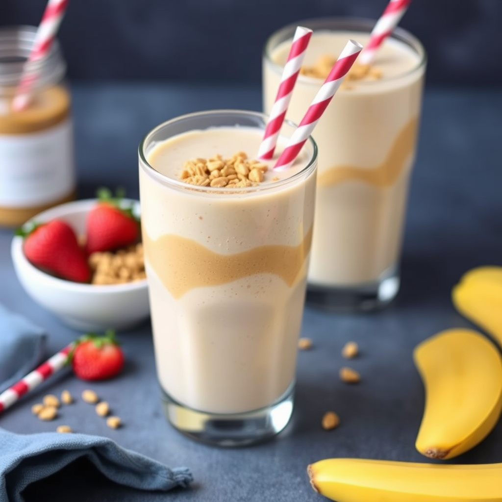 Peanøttsmør- og banansmoothie