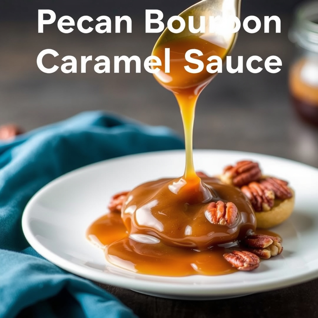 Pekanbourbonsaus med karamell
