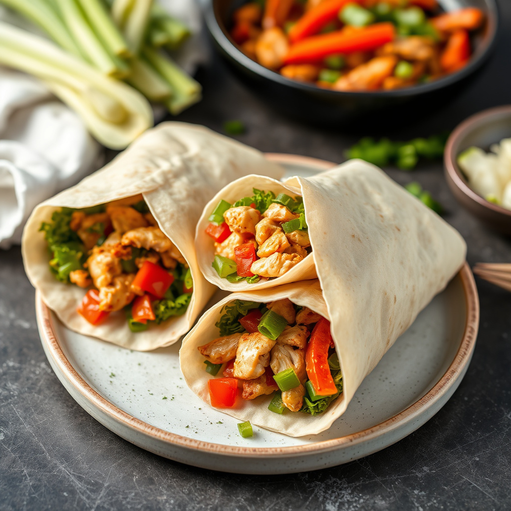 Peking-Style kyllingwraps