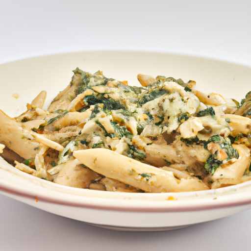 Penne med kylling og pesto