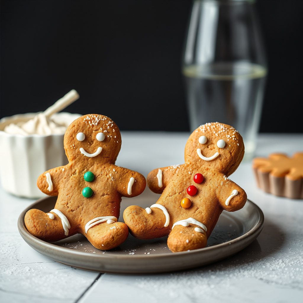 Pepperkakegutter med et bitt