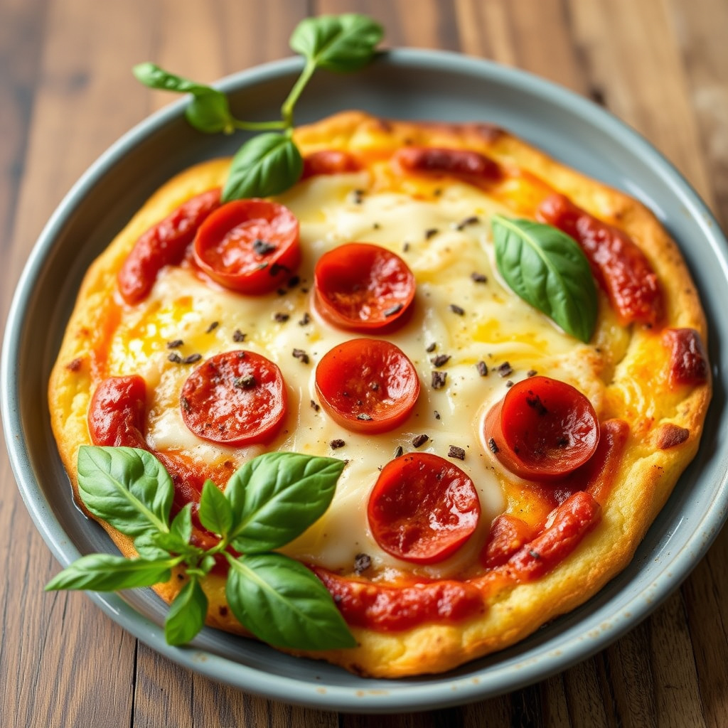 Pepperoni- og polentapizza