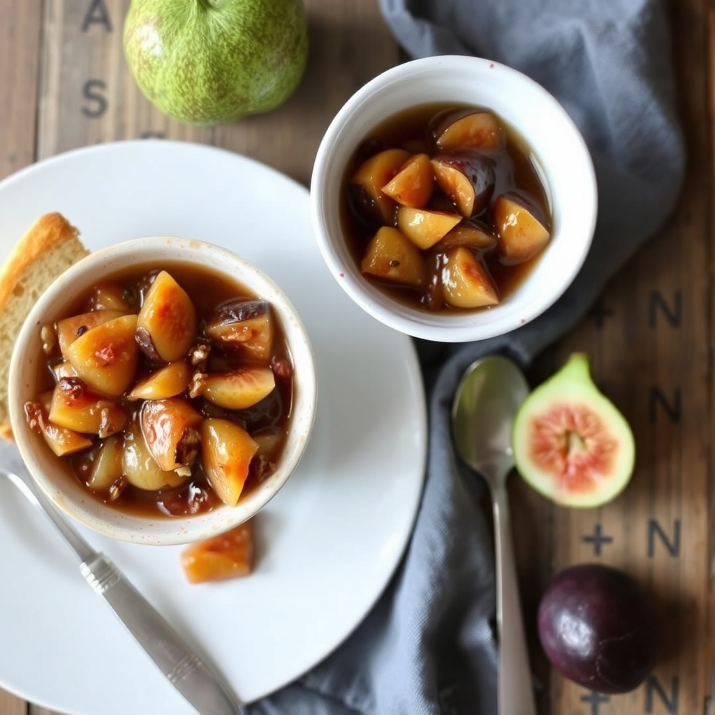 Fiken- og siderkompott med pepper