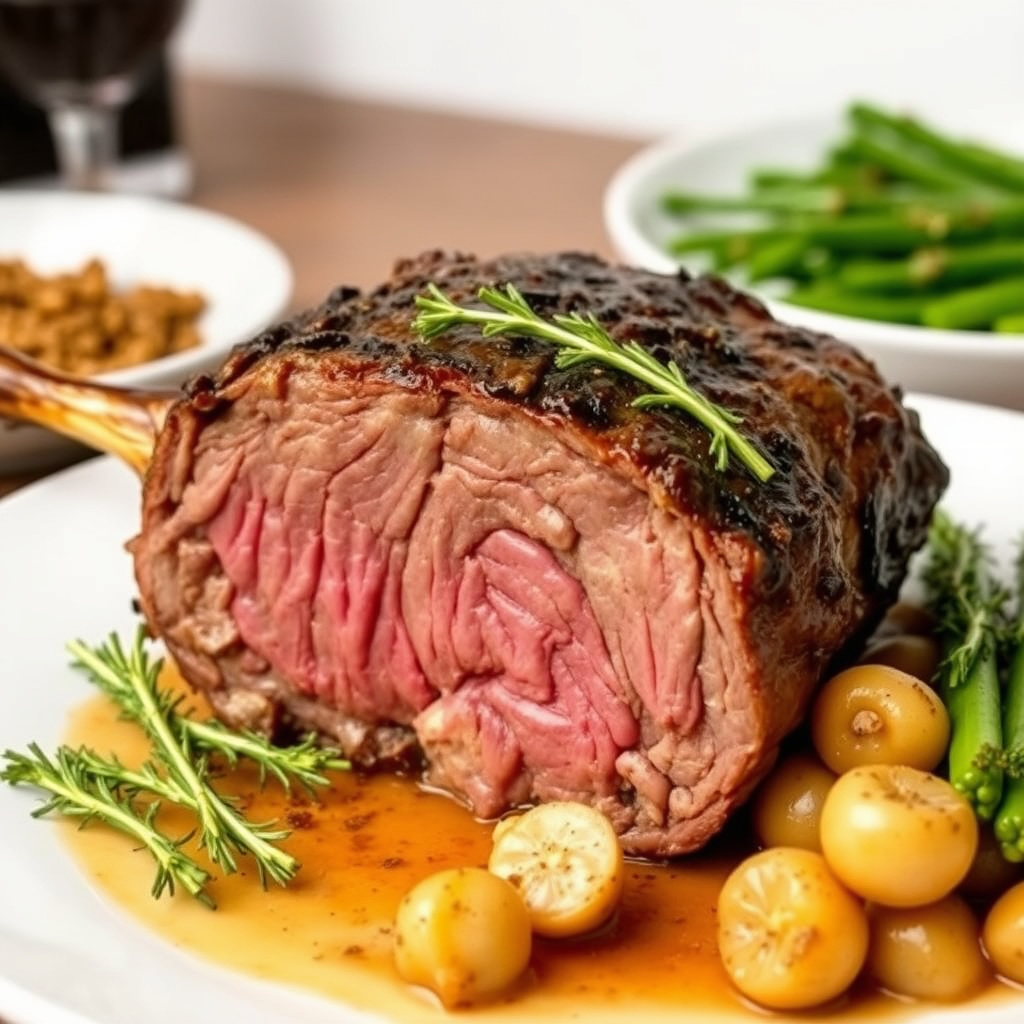 Perfekt ribbe av storfe