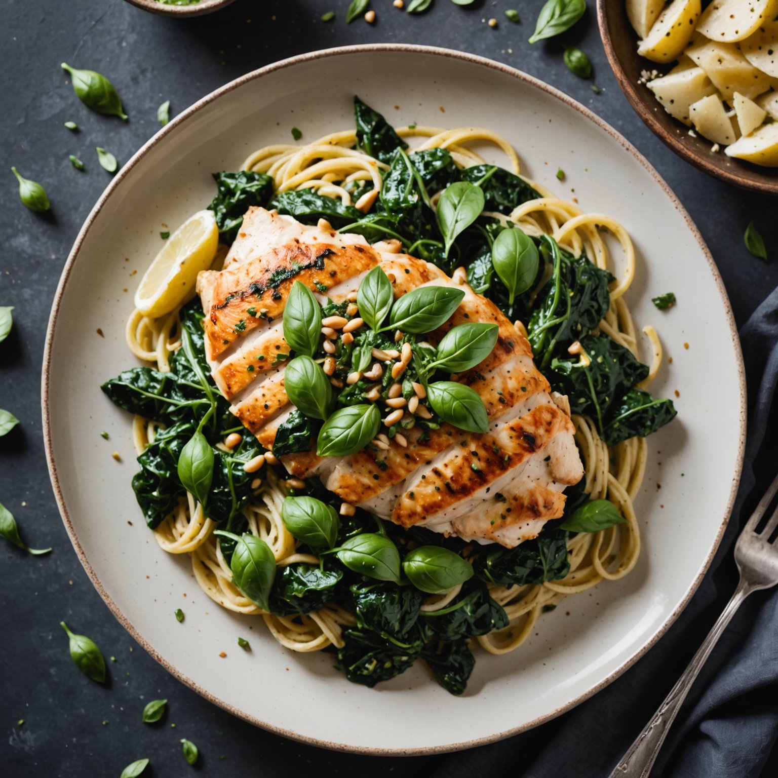 Pesto kylling Florentine
