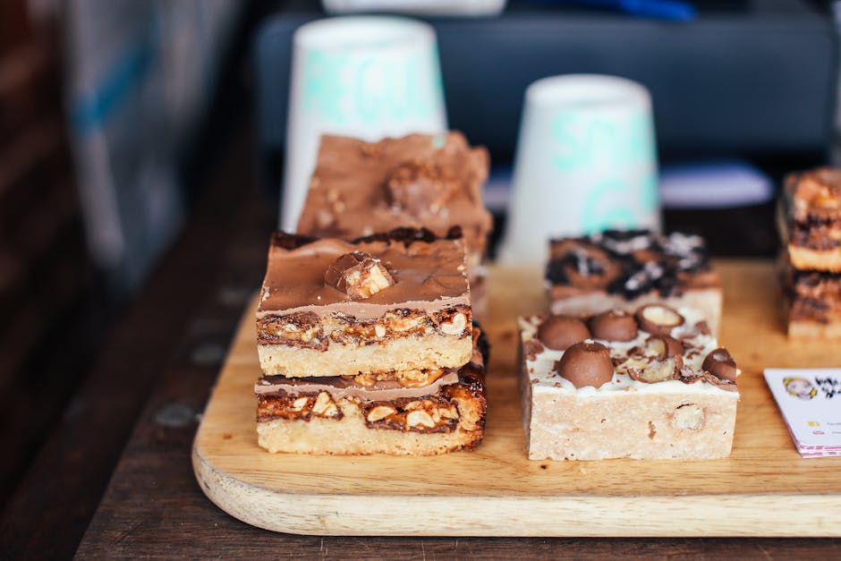 Sjokolade- og peanøttblondies