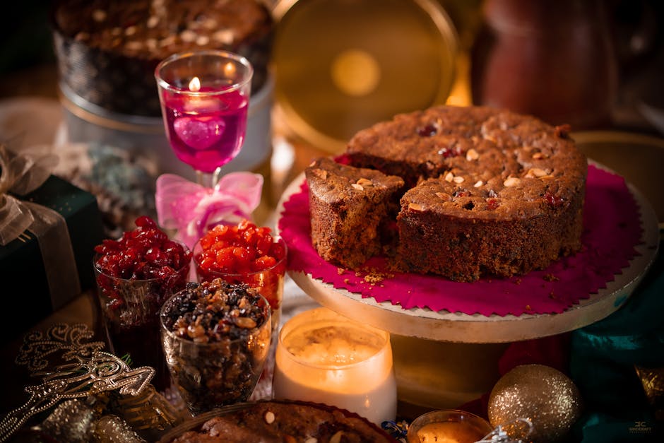 Mørk fruktkake med krydder og nøtter