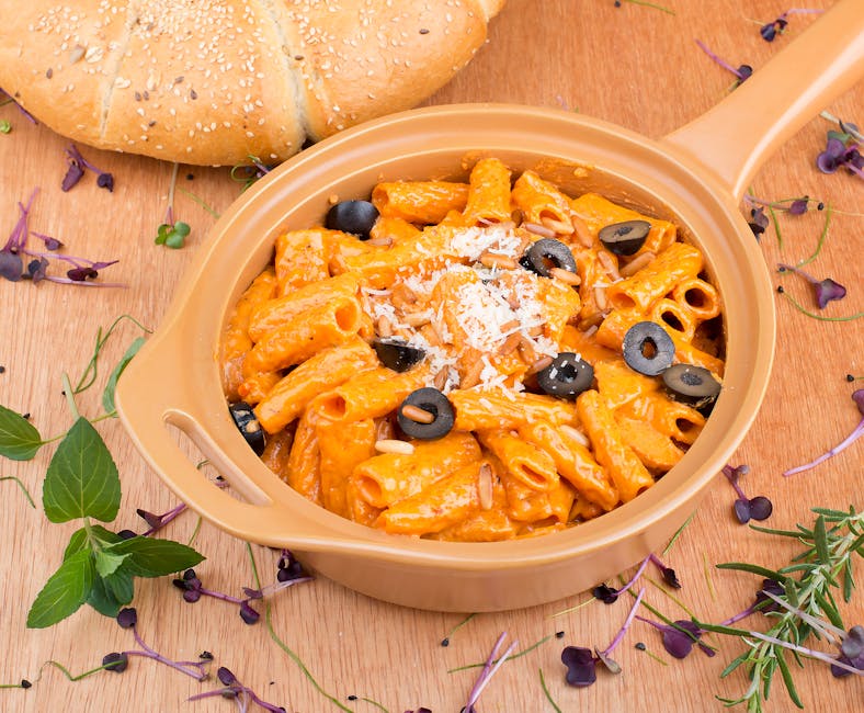 Krydret ovnsbakt rigatoni med pølse