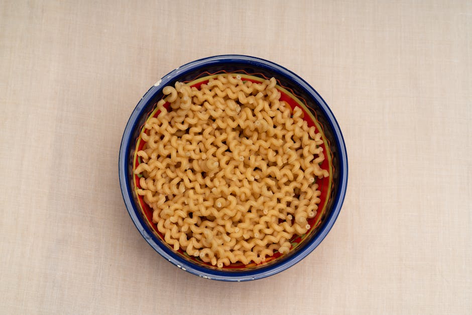 Fusilli med linser og krydret pølse