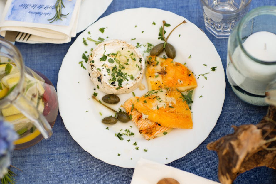 Grillet mahimahi med løk, kapers og sitron