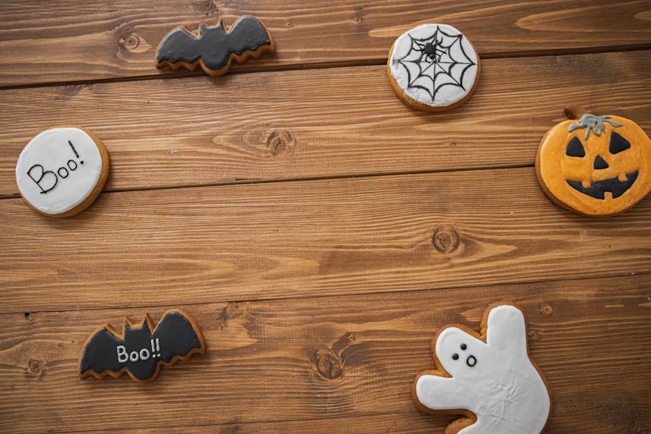 Halloween-kjeks med edderkoppnett