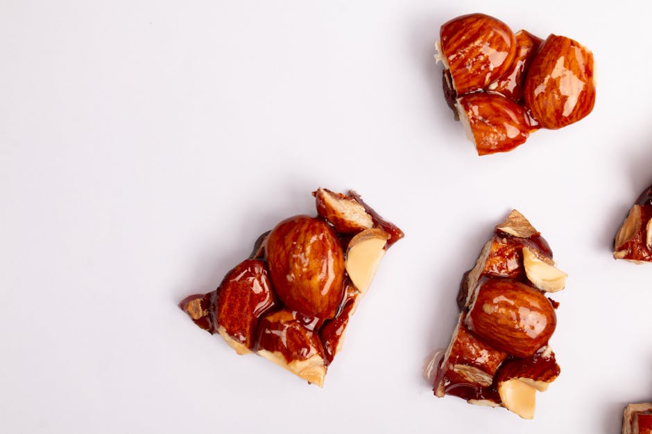 Mandel- og pistasjnøtt-nougatine