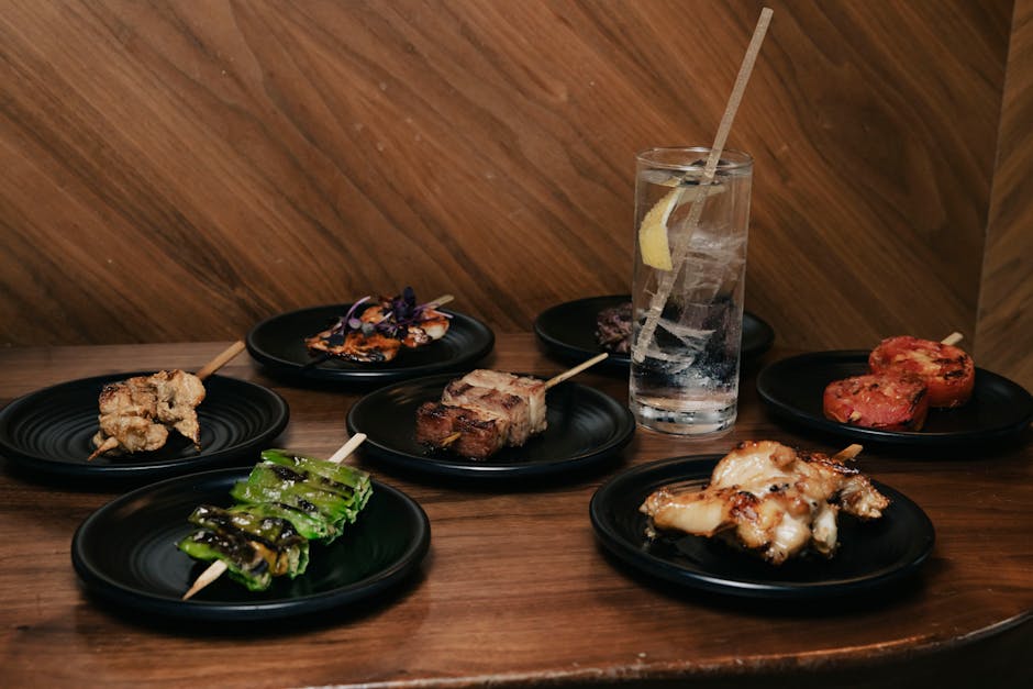 Glaserte kyllingkjøttboller på spyd (Yakitori-stil)