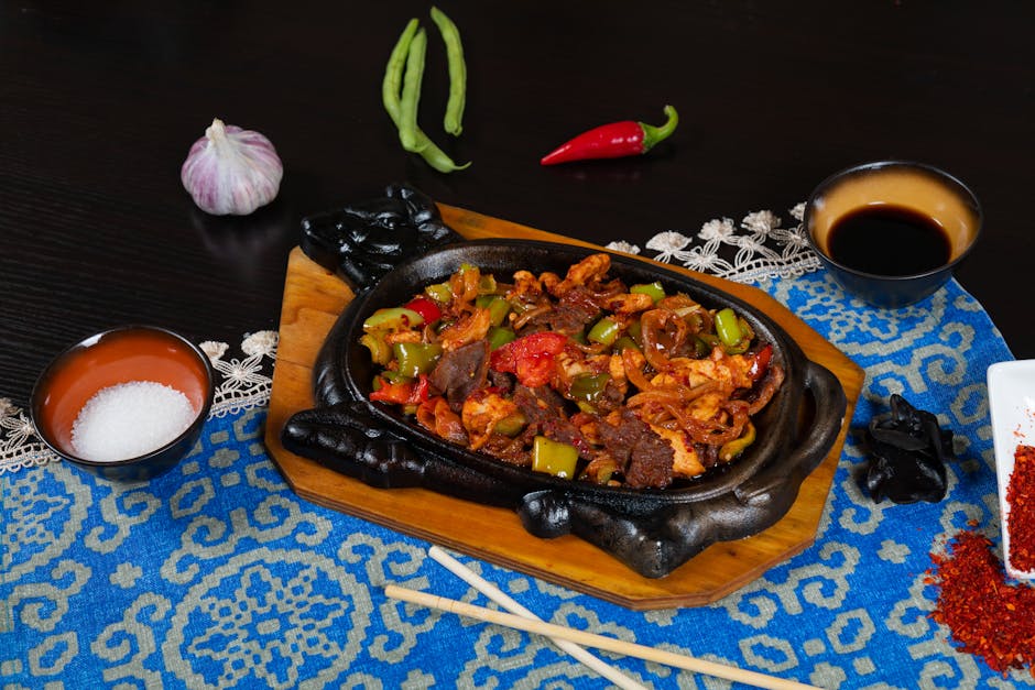 Sizzling steinbit med svartbønne- og soyasaus