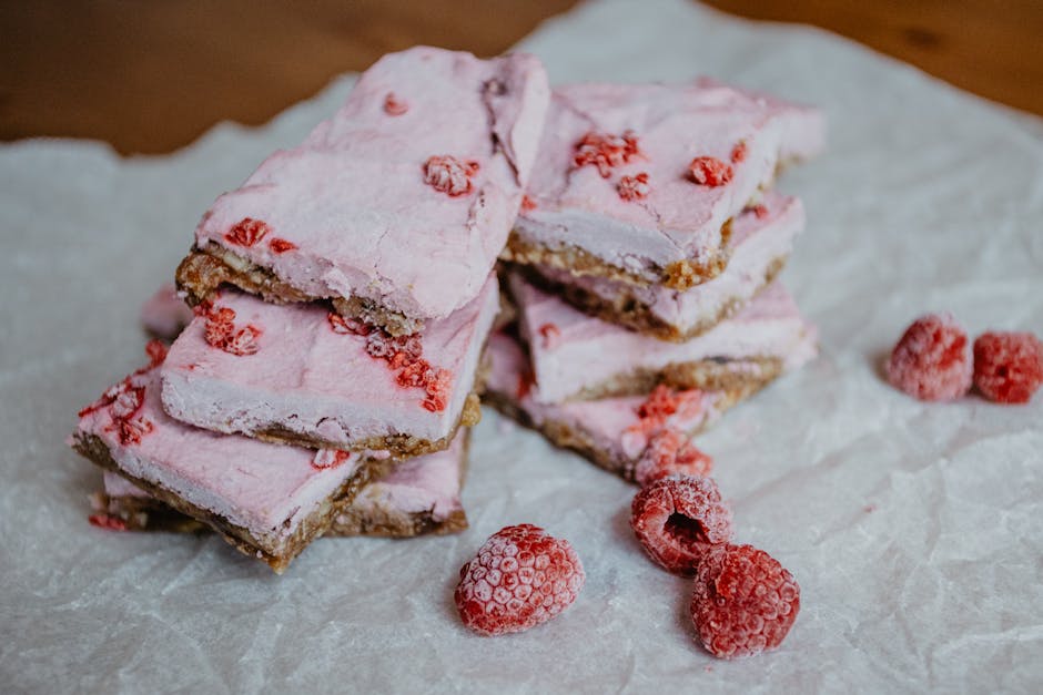 Bringebær Linzer Torte-barer