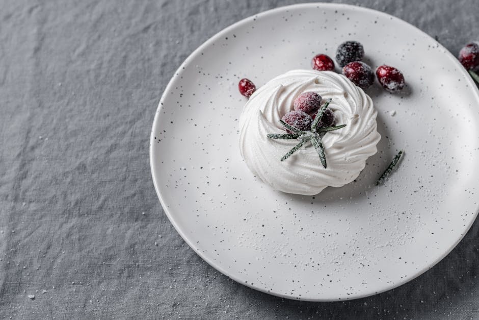 Tranebærgranita med appelsinkrem