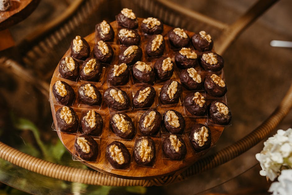 Rugelach med sjokolade, kirsebær og valnøtter