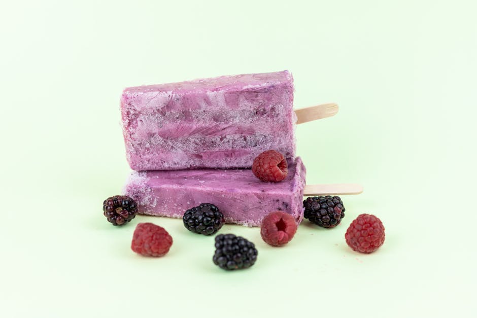 Bringebær- og melonpaletas