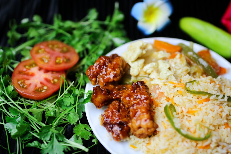 Miso-glassert kyllingbryst med grønnsaksris