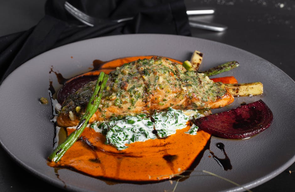 Pompano eller sjøtunge i purreløk med ovnsbakt rødbetesaus