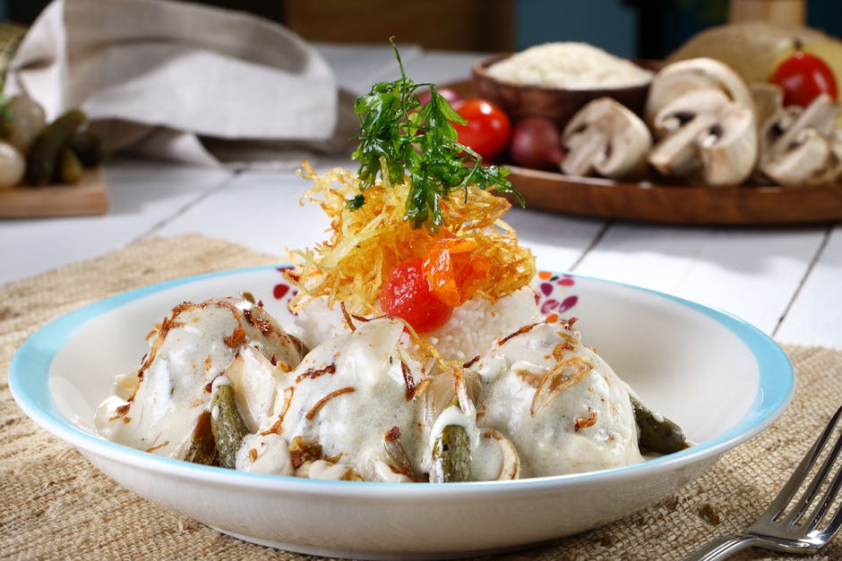 Kylling med sprø pecorino og soppsalat