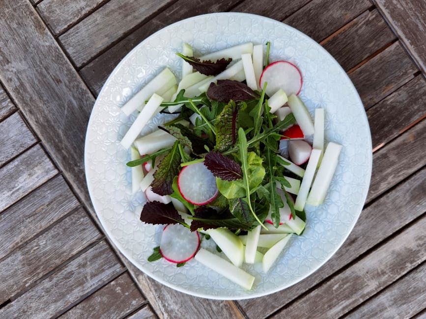 Vannkresse-, selleri- og persillesalat