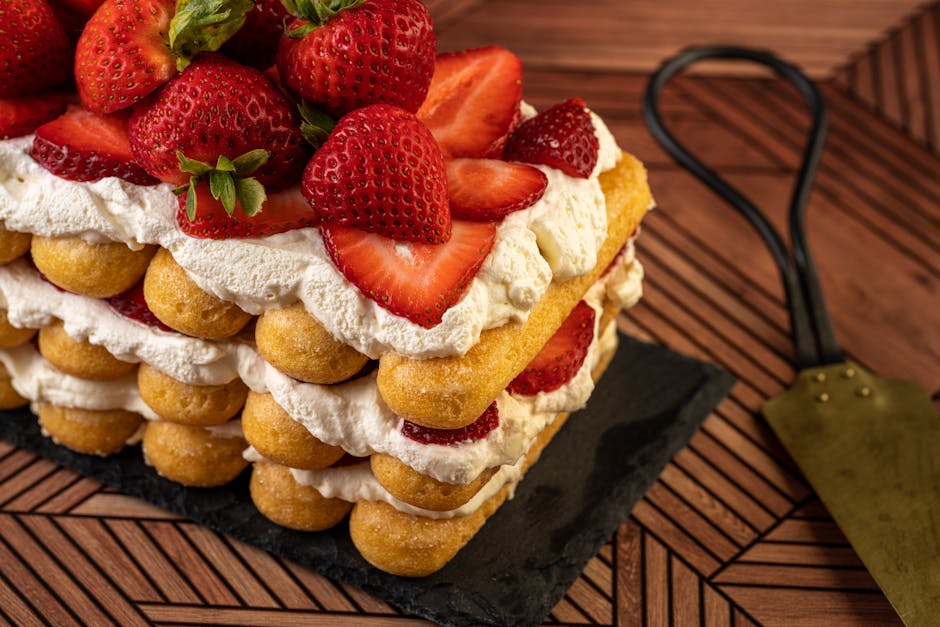 Sommerfrukt-shortcake med mascarponekrem