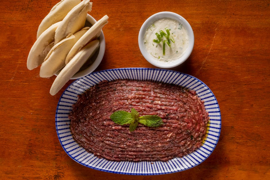 Sesamlammeboller med myntayoghurtdip fra Midtøsten