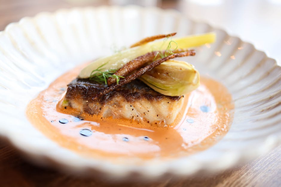 Ristet steinbit med safransaus og sellerirotmos