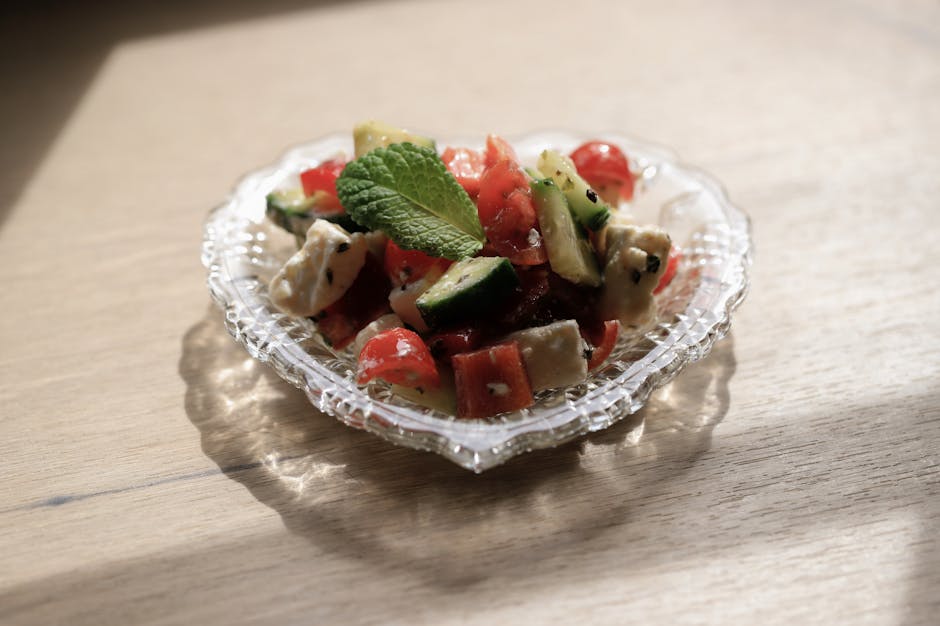 Agurksalat med appelsiner og mynte