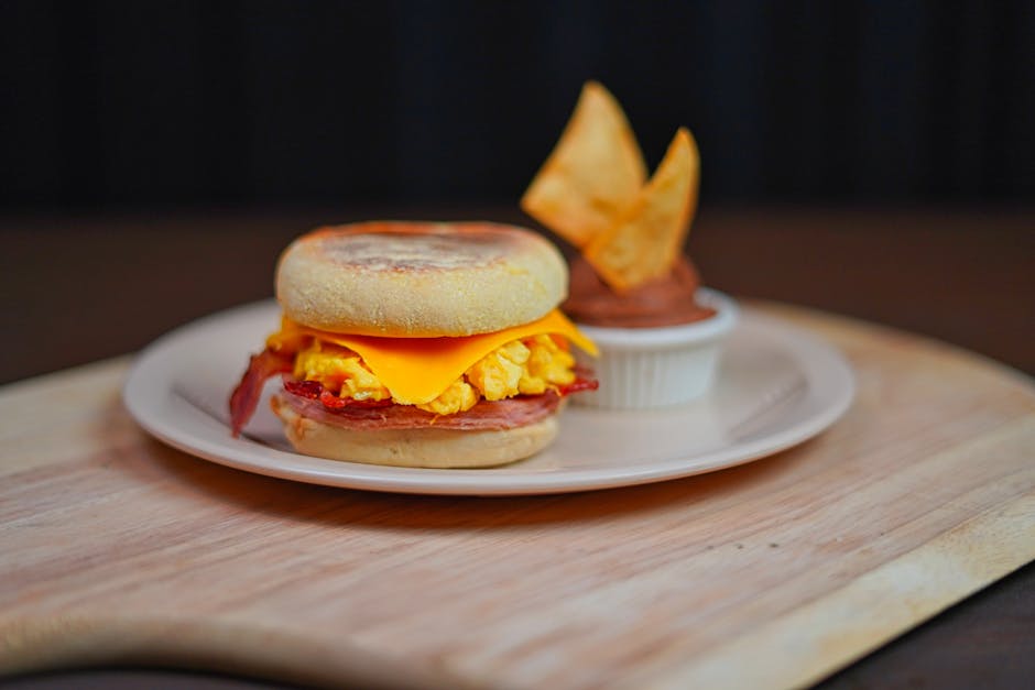 Frokost-sandwich med potet-hash