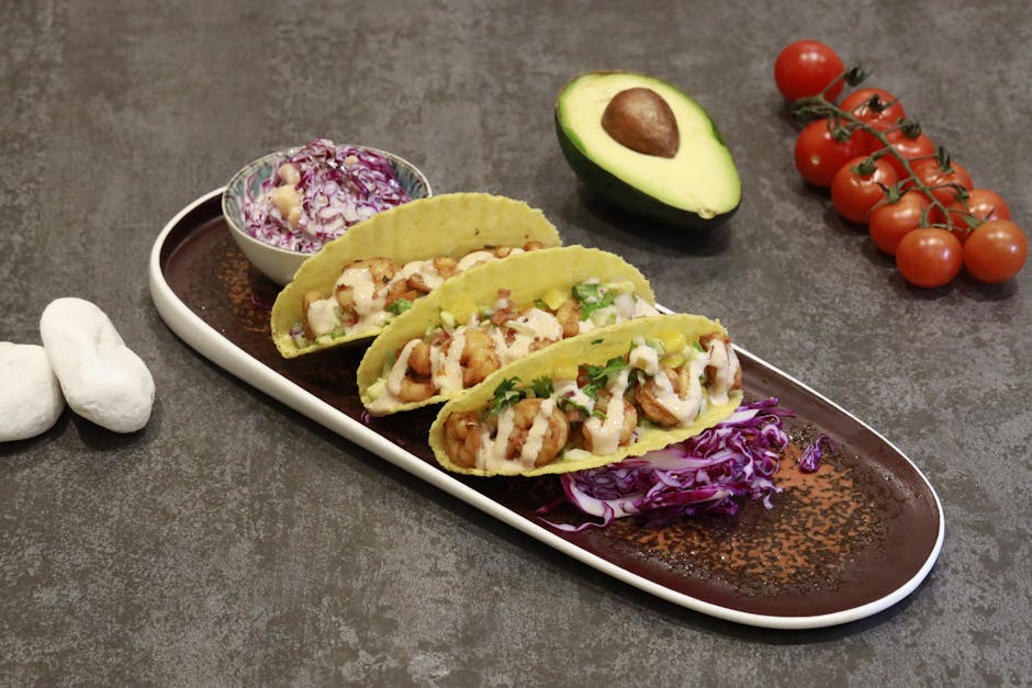 Reker-taco med frisk grapefruktsalat