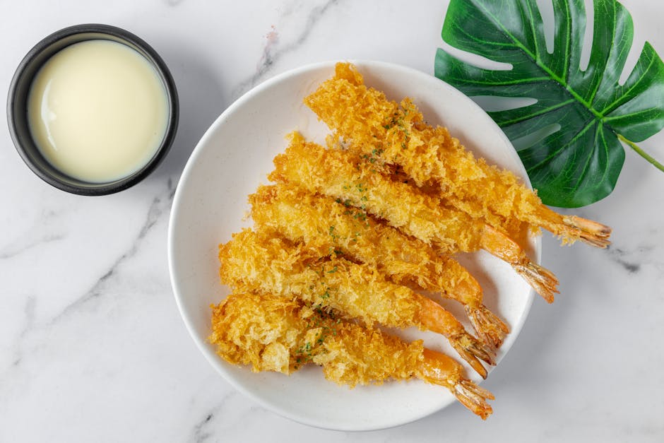 Sprø kokosreker med chilisaus