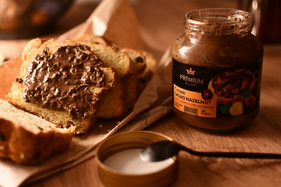 Nutella og ristet brød