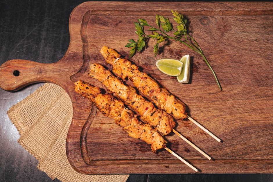 Grillspyd med kylling, tequila og lime