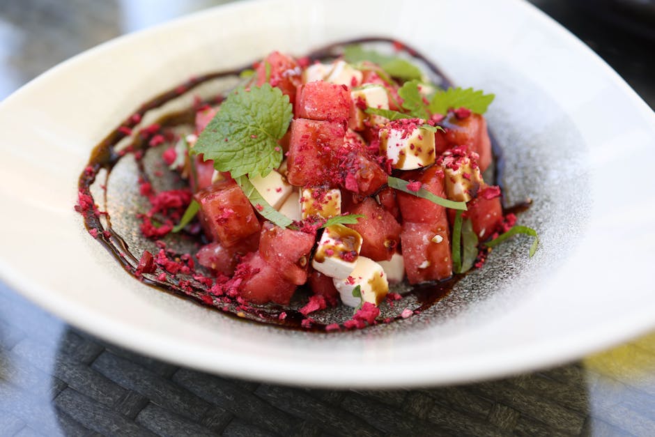 Grillede kyllinglår med vannmelon- og fetasalat