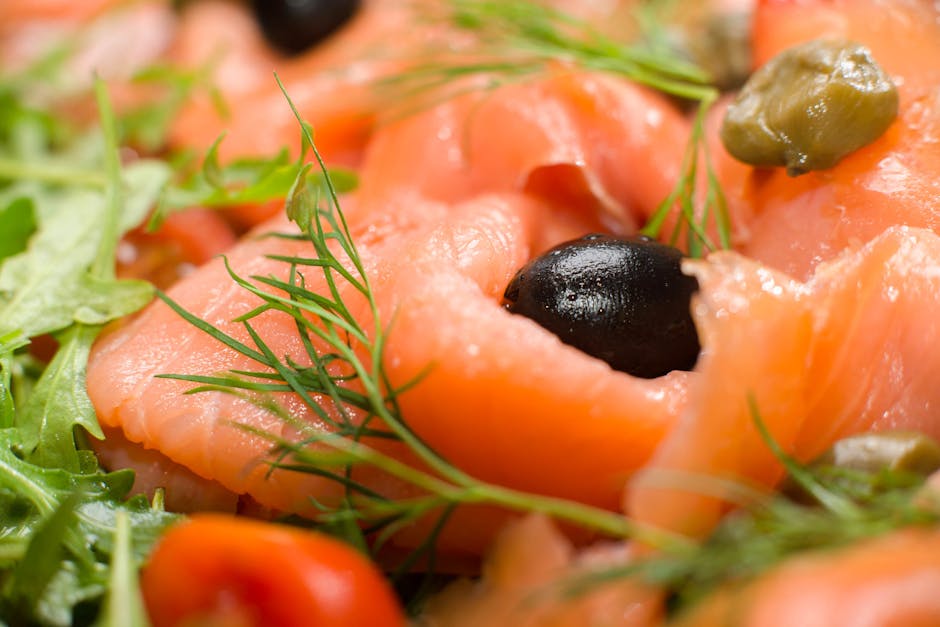 Blini med røkelaks og oliven