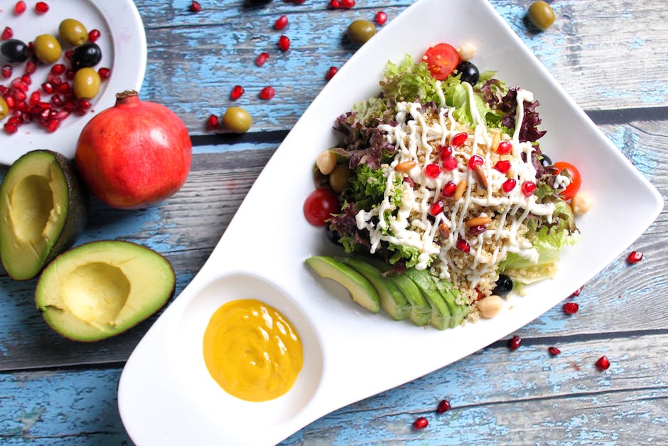 Romainesalat med avokado og sitrondressing