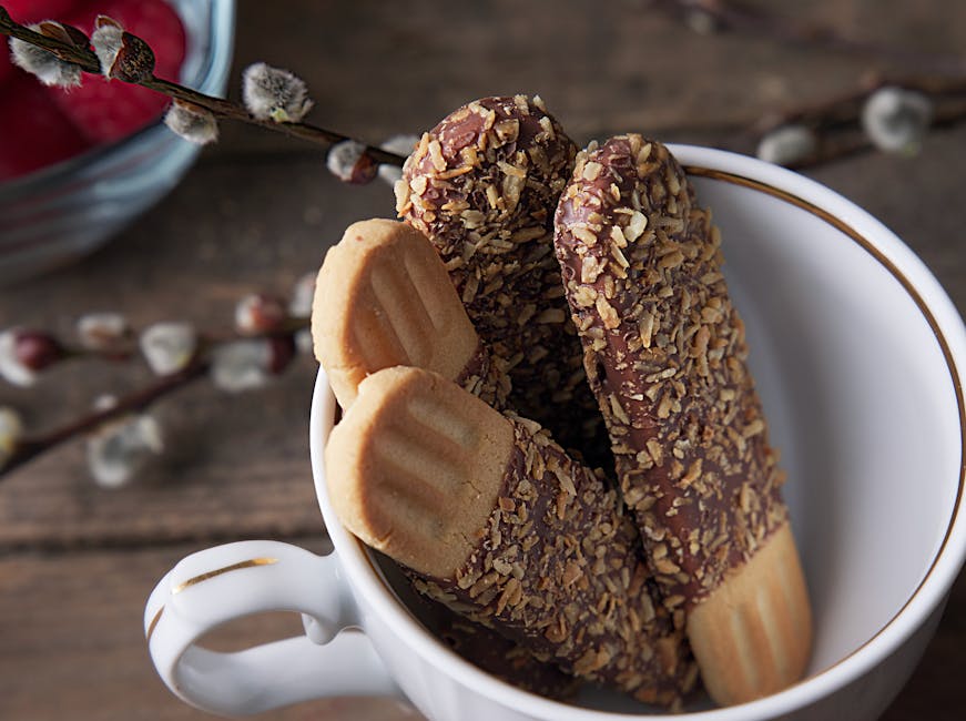 Biscotti med tørkede kirsebær, sjokolade og mandler